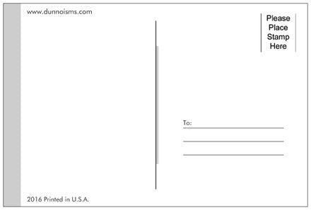 dunnoisms postcard 6 pack *Free with purchase of $10 or more